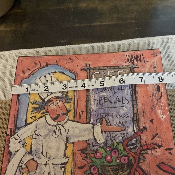 Set of 3 Wrapped Canvas Art Work Chef Pictures by Expressionist Artist JOANNA. - Picture 5 of 8